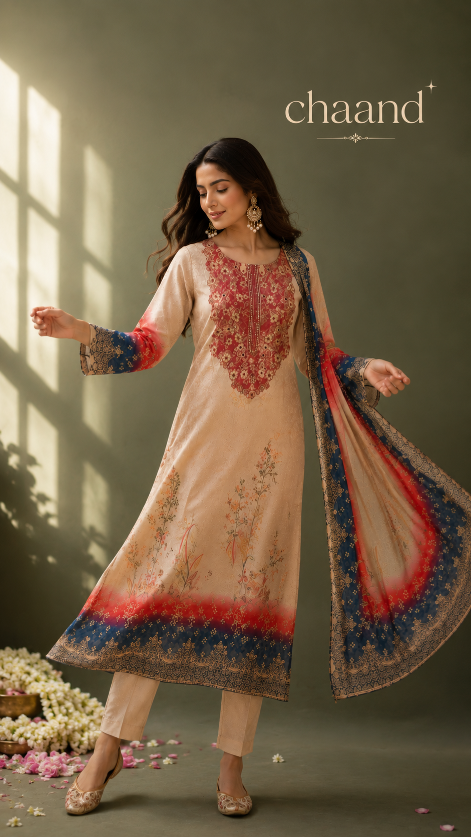 Gulnaar Chinon  Mirror Work Suit Set