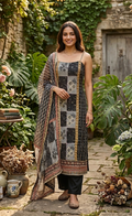 Sitara Noir Embellished Unstitched Suit Set