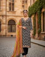 Siyah Noor Embellished Suit Set