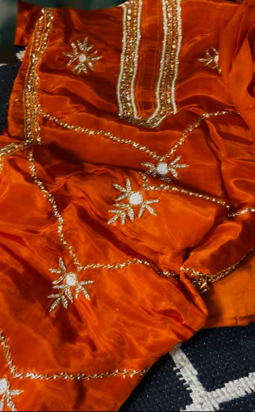 3 piece Uppada Silk Unstitched Suit