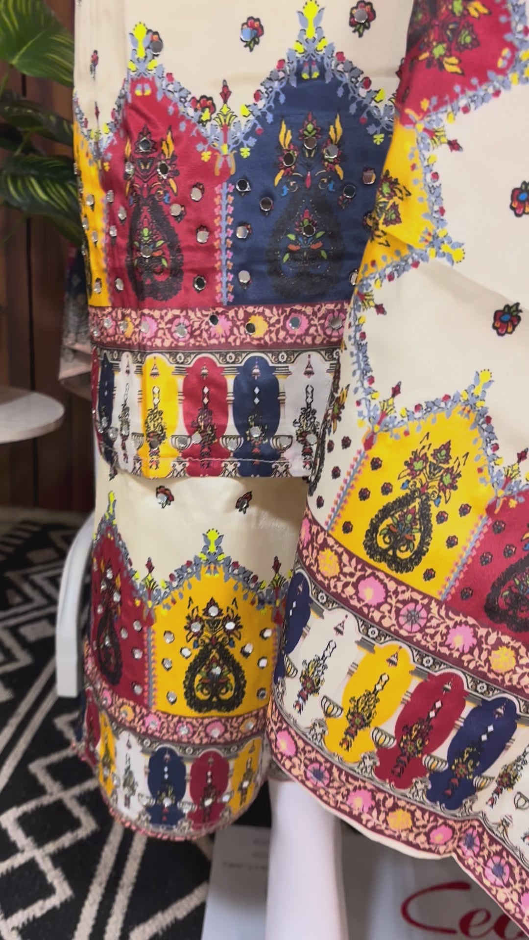Noor Mahal Printed Poly Crepe Suit Set